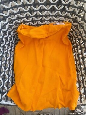 Zara Orange Knit Tube Top